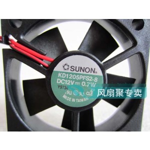 SUNON KD1205PFS2-8 12V 0.7W 2wires cooling fan
